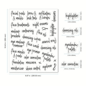 189 Piece Bathroom & Beauty Adhesive Label Set