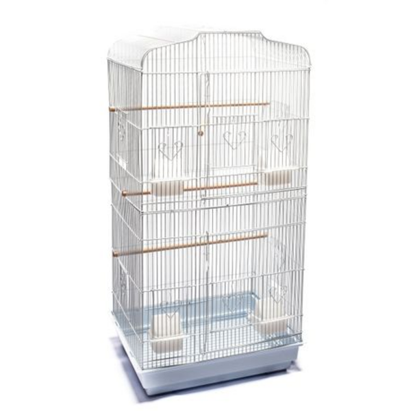 Large Bird cage with Accessories 91x47.5x36cm (White)