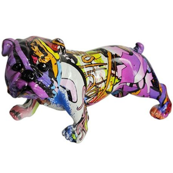 English Bulldog Resin Ornament - Graffiti - (14x25x12cm) - Image 2