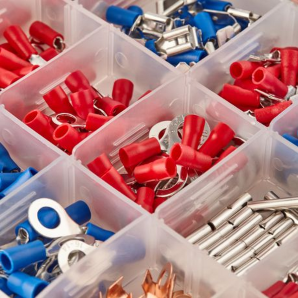 Electroid 678pc Electrical Crimp Connectors, Terminals & Heat Shrink Tubing