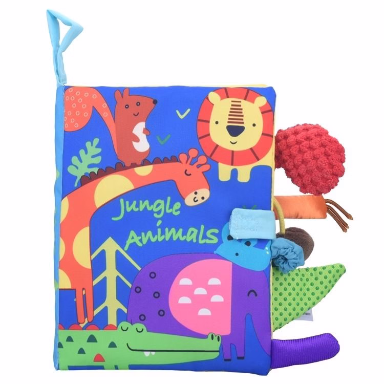 Premium Soft Cloth Baby Book - Jungle Animals