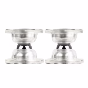 2 Pack Magnetic Door Stop With PVC Rubber Cover - Transparent