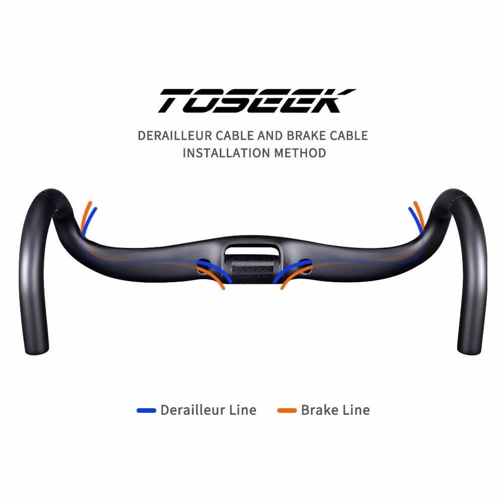 TOSEEK TR1000 Aero Carbon Road Bar - 440mm Wide - Image 2