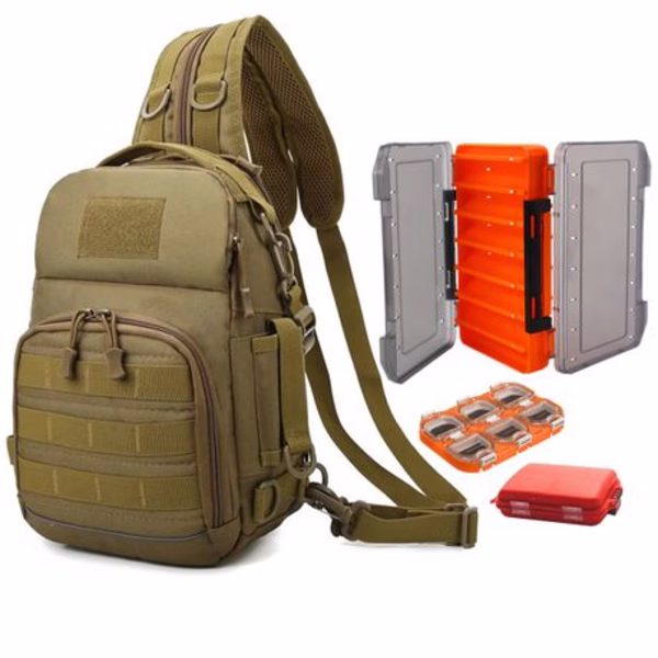 Fishing/Outdoor Backpack/Messenger Bag With 3 Tackle/Lure Boxes - Image 6