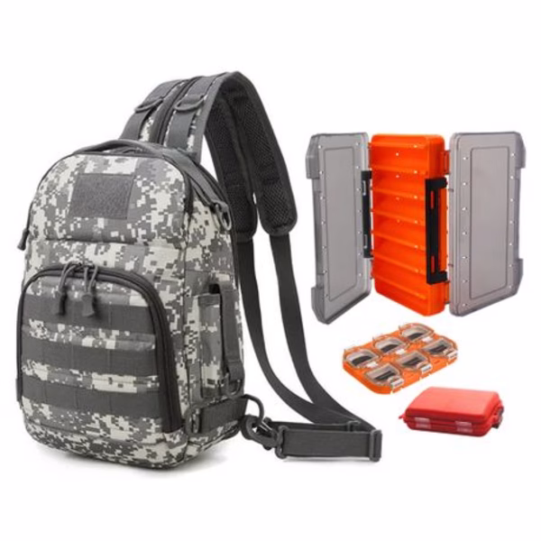 Fishing/Outdoor Backpack/Messenger Bag With 3 Tackle/Lure Boxes - Image 12