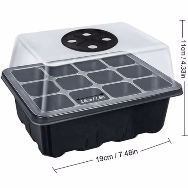 5 Pack Seed Starter Tray Kit with Humidity Control Vents - Image 3