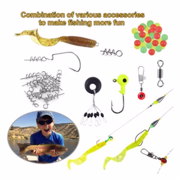 Sport 178 Piece Fishing Accessories Kit With Portable Travel Storage Box - Image 4