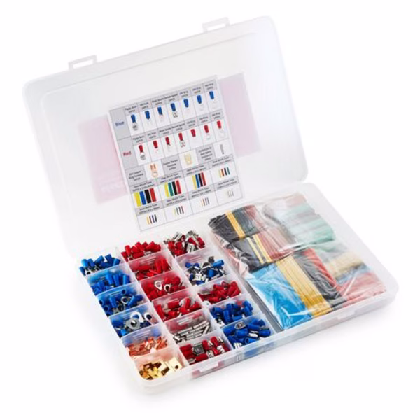 Electroid 678pc Electrical Crimp Connectors, Terminals & Heat Shrink Tubing - Image 2
