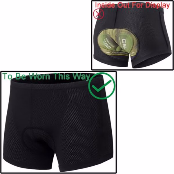 ARSUXEO Mens Cycling Underwear/Undershorts (9D-Gel Pad-Moisture Management) - Image 2