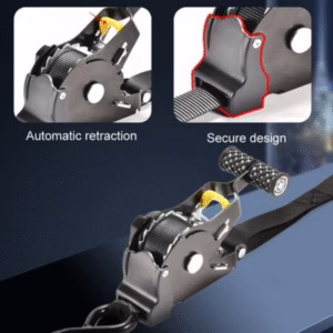 Automatic Retract Tensioner Cargo Fixing Straps for Car/Motorcycle 3m