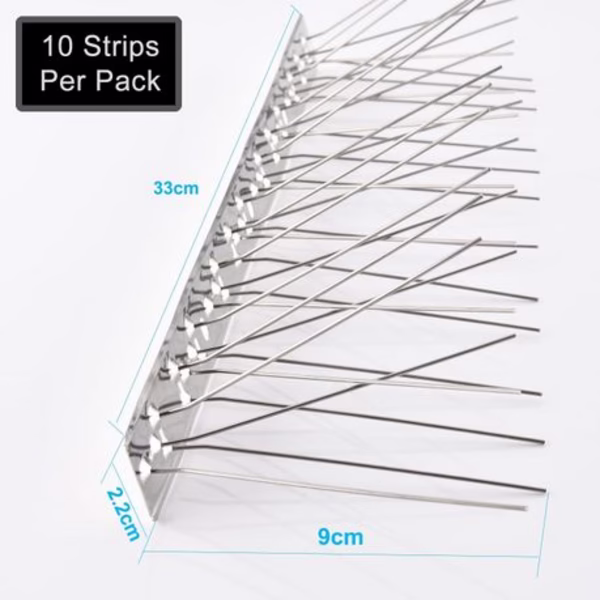 40 Piece Stainless Steel Bird Spikes (33cm each length) - Image 4