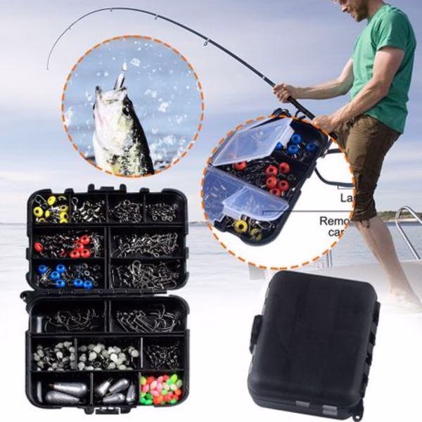 Sport 178 Piece Fishing Accessories Kit With Portable Travel Storage Box - Image 5