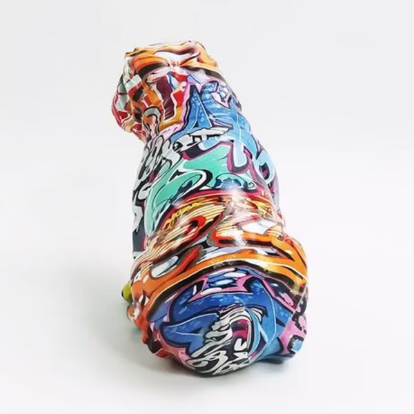 English Bulldog Resin Ornament - Graffiti - 17.5x20x14cm - Image 2