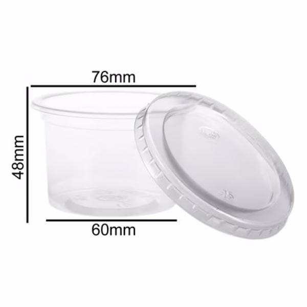 Clear Plastic Containers with Lids - 50 Pack - 150ml - Image 3
