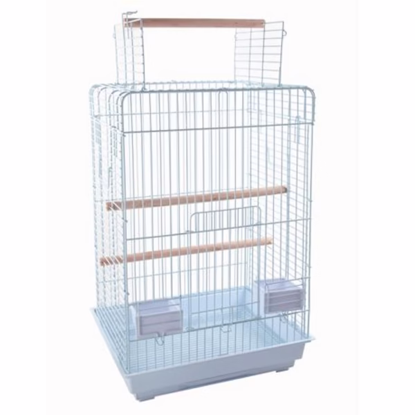 Parrot Cage with Accessories 52x41x78cm (White) - Image 2