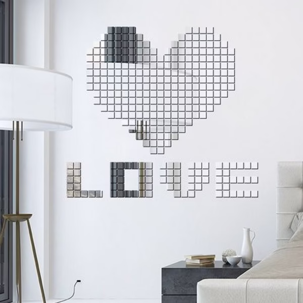 100x Acrylic Mirror Mosaic (Self-Adhesive - 4x4cm each) - Image 3