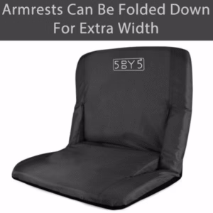 5by5 Padded Stadium Chair With Armrests & Back Support - Standard Width