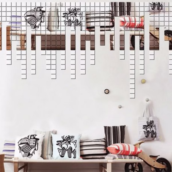 100x Acrylic Mirror Mosaic (Self-Adhesive - 4x4cm each) - Image 4