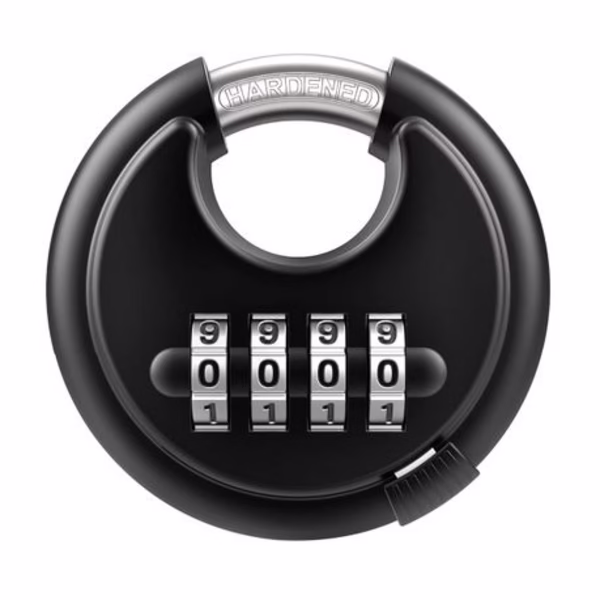 Weatherproof Discus 4-Digit Combination Padlock - 70mm