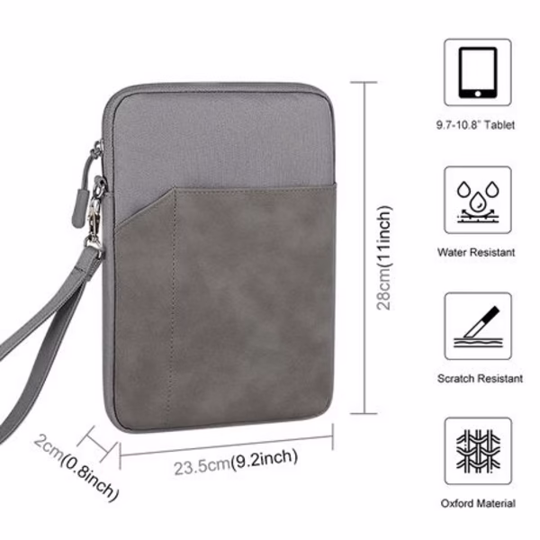 Tablet Sleeve for iPad 9.7 to iPad 11 inch - Grey - Image 3