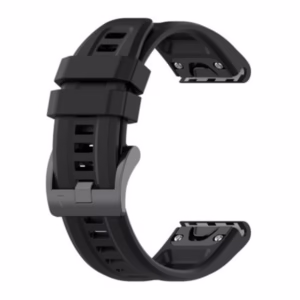 LOBO 26mm QuickChange Silicone Strap for Garmin Fenix 3/5X/6X/7X & More.
