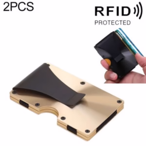 T4U Aluminium Minimalist Card Holder & Money Clip RFID Blocking