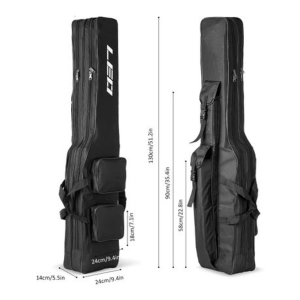 LEO Heavy-Duty Waterproof Fishing Rod Bag with Large Capacity Storage - Image 4