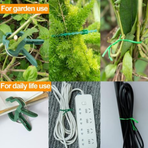 Plant Clip & Tie Set - 18pcs Tomato Clips, 12pcs Ties & PE Wire Reel - Image 2