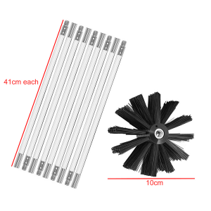 Chimney & Flue Cleaning Kit - 9-Rod Flexible Brush Set (3.69 m Reach) - Image 2