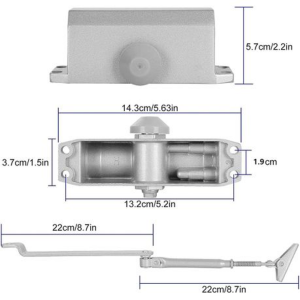 Adjustable Automatic Spring Hydraulic Door Closer for Commercial & Home Use - Image 3
