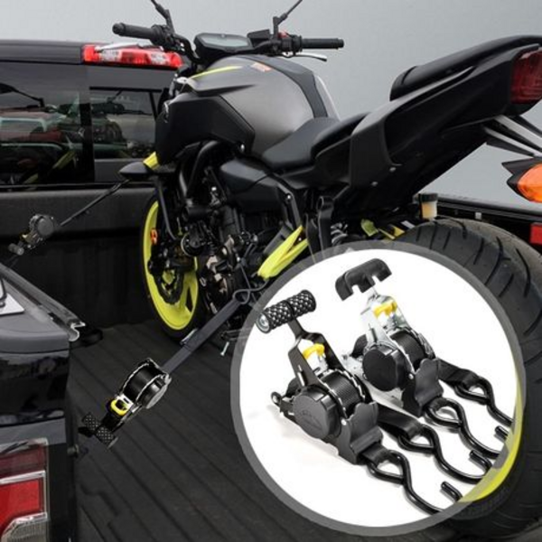 Automatic Retract Tensioner Cargo Fixing Straps for Car/Motorcycle 3m - Image 2