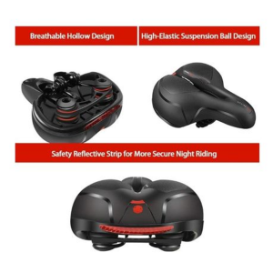 Bike Saddle Memory Foam Padded Oversized - Image 6