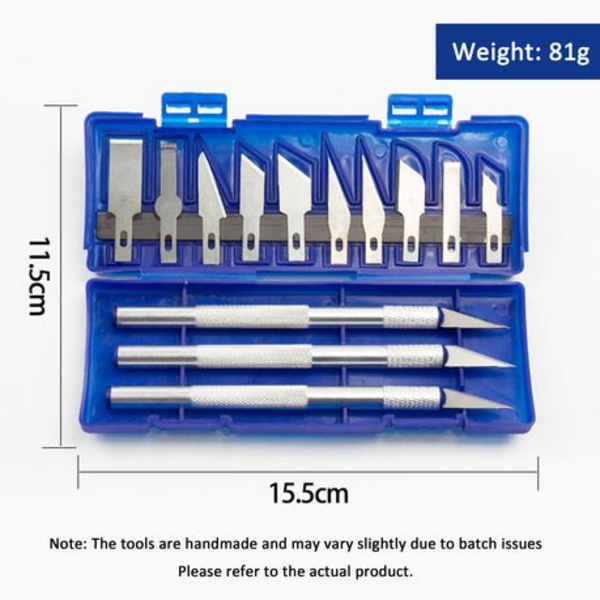 13 Piece Aluminum Alloy Craft Knife Handmade Tool Set - Image 4
