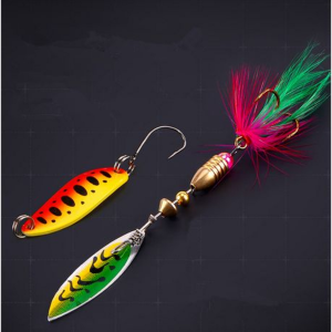 Rainbow Spinner Lures with Hard Case - 16 Piece - Image 5
