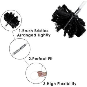 Chimney & Flue Cleaning Kit - 9-Rod Flexible Brush Set (3.69 m Reach) - Image 3