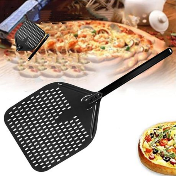 Perforated Pizza Paddle with Detachable Handle - 44.5cm x 35.5cm (Black) - Image 6