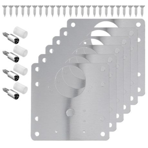 6 Piece Cupboard Hinge Repair Plates with 4 Piece Shelf Support Screws