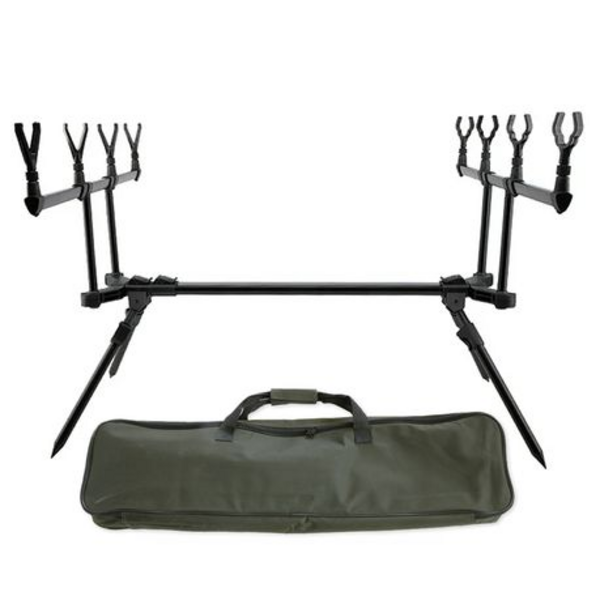 Pro Adjustable Carp Fishing 4-Rod Pod With Bag