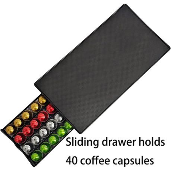 Coffee Capsule Storage Drawer Holds 40 Nespresso Coffee Capsules - Image 6