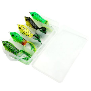 Hengjia 5pcs Soft Frog Bait Fishing Lures