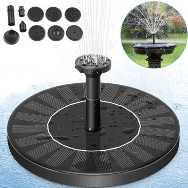 Solar Powered Water Fountain with 7 Heads & Integrated 1.5W Pump - Image 6