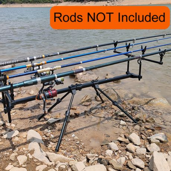 Pro Adjustable Carp Fishing 4-Rod Pod With Bag - Image 5