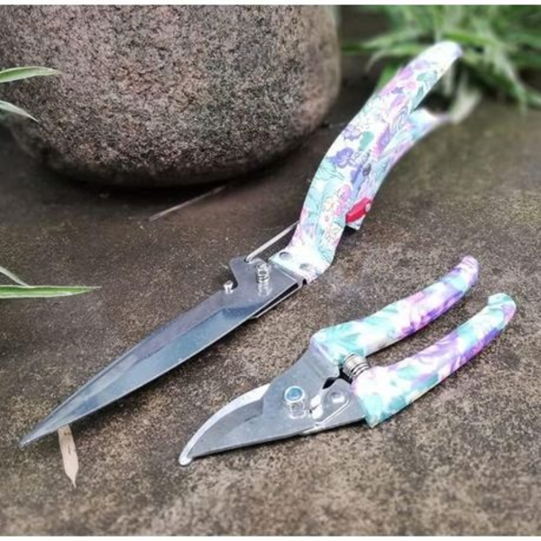 Purple Floral Gardening Tool Set 10 Pieces In Carry Case Novelty Gift Outdoor - Image 3