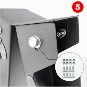 6 Tier Dumbbell Rack - 107cm A-Frame - Black - Image 6
