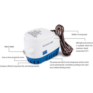 Automatic fully submersible 12 volt DC bilge pump (750GPH) - Image 2