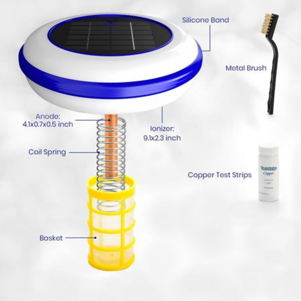 Solar Pool Ionizer Purifier - 2.8W, 450g Copper Anode (Complete Kit) - Image 3
