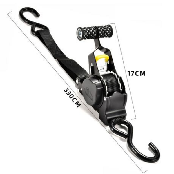 Automatic Retract Tensioner Cargo Fixing Straps for Car/Motorcycle 3m - Image 8