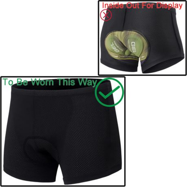 ARSUXEO Mens Cycling Underwear/Undershorts (9D-Gel Pad-Moisture Management) - Image 4