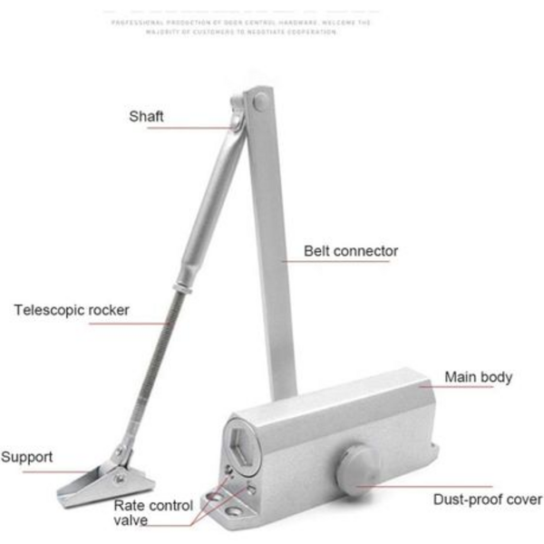 Automatic Door Closer Small And Simple Hydraulic Spring Buffer Door Closer - Image 12