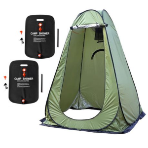 Pop-Up Camping Shower Tent With 2 Sun Showers (150 x 150 x 190CM) - Image 12